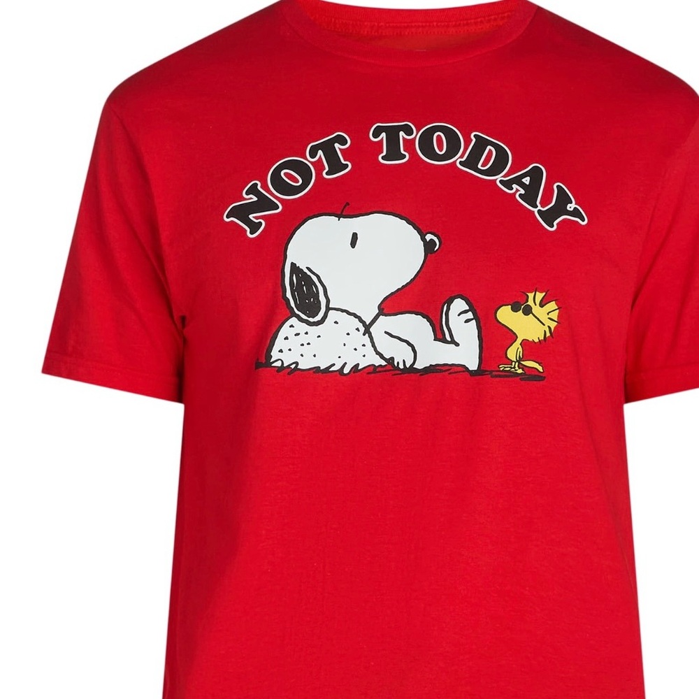 T-shirt mens Not Today size S 34-36” Peanuts Hybrid cotton short sleeve